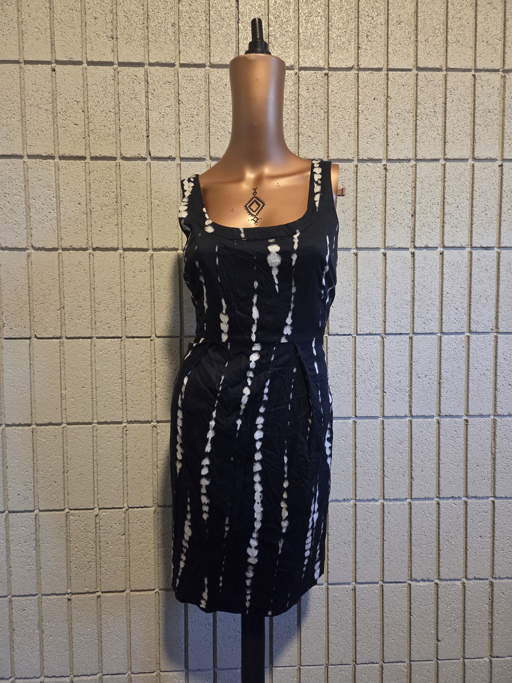 Sleeveless Blue & White Tie-Dye Midi Dress Ann Taylor 6 Petite